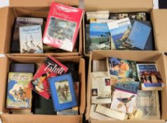 Four boxes of maritime books, various subjects including maritime art and artists, HMS Bounty etc:.