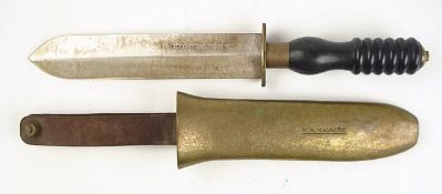 An early 20th century non-magnetic diver's knife by Siebe Gorman & Co, London:,