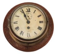 An 8-day bulkhead clock:, unsigned,