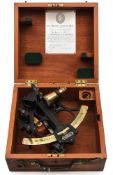A 9 inch radius vernier 'Hezzanith' sextant by Heath navigational Ltd, London:,