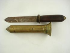 An early 20th century diver's knife by Siebe Gorman & Co:,
