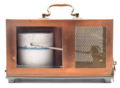 An early 20th century copper cased barograph:, unsigned,