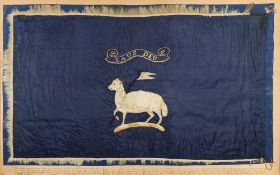 A rare and well preserved Arctic exploration sledge flag for Admiral George Richards KCB,