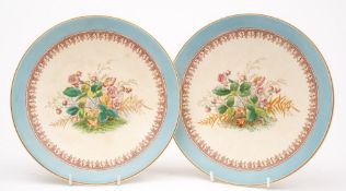 A pair of Staffordshire dinner plates for the Union Steamship Company of New Zealand:,