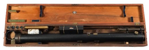 A 19th century 3 inch refracting astronomical telescope on equatorial stand by T Cooke, York:,
