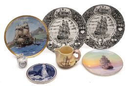 A group of seven Captain Cook and HMS Endeavour commemoratives:,