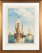 Frederick James Aldridge (1850-1933) On the Scheldt:- signed- watercolour- 51 x 38cm