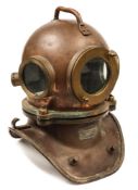 A Russian 3-bolt diving helmet, date stamped 1946:,