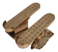 A pair of bronze periscope turntable foot pedals taken from an 'O' Class submarine:,