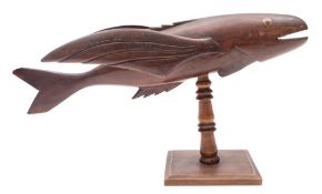 A Pitcairn Island carved wooden fish:,