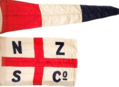 Twin Company House flags for the New Zealand Shipping company:.