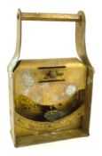 A Russian Diving Inclinometer:, the square handle over calibrated arc with wing nut stop,