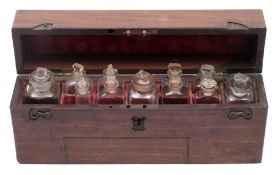 A 19th century mahogany apothecary case:,