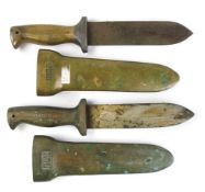 Two standard pattern diver's knives by C E Heinke & Co, London:,