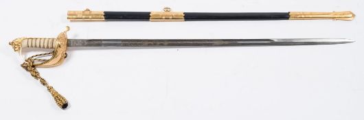 An Elizabeth II Royal Navy Officer's Dress sword by Wilkinson of London:, numbered 118424,