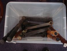 Three pairs of diving pump handles and two single pump handles:.