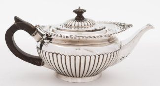 A Victorian silver teapot, maker William Hutton & Sons, London, 1896:,