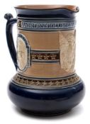 A Doulton Lambeth stoneware 'Columbian Exposition' jug: commemorating the 'World's Columbian