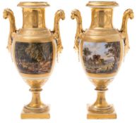 A pair of Paris vases: in Empire style,