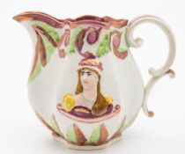 An early 19th century Staffordshire pottery jug commemorating the marriage of Princess Charlotte