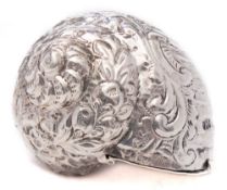 A Continental silver snuff box, bears import marks for Samuel Boyce, Sheffield,