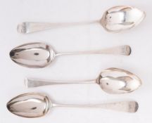 A pair of George III provincial Old English pattern tablespoons, maker Thomas Watson, Newcastle,