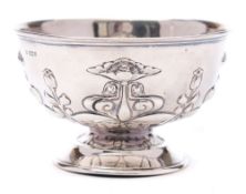 A George v silver pedestal bowl, maker Henry Wigfull, Sheffield,