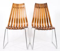Hans Brattrud for Hove Molsler - A set of four 'Scandia' rosewood dining chairs:,