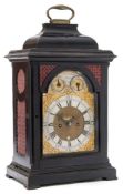 Nathaniel Style, London, an ebonised bell-top bracket clock: the eight-day duration,