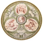 A Copeland pottery comport commemorating the death of Prince Albert: made for the Art Union of