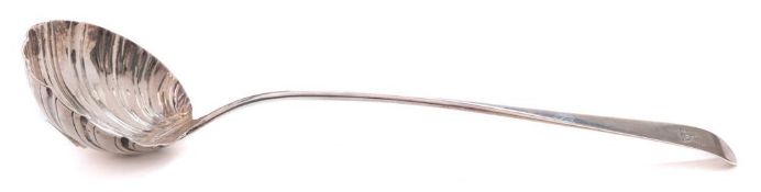 A George III silver Old English pattern soup ladle, maker RR possibly Richard Rugg I, London,