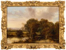 Charles Hancock [1795-1868]- Wooded rural landscape,