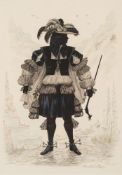 Marcelle Dorothy Shears [1926-1996]- A flamboyant costume design for a gentleman:- signed bottom