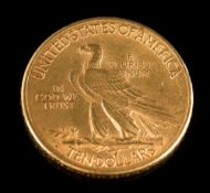A United States of America ten dollars gold coin dated '1913':.