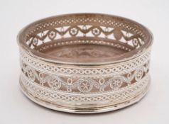 A George IV Scottish silver wine coaster, maker George Paton, Edinburgh,