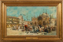 Jose Benlliure y Gil [1855-1937]- St Mark's Square, Venice:- signed,