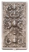 An Indian silver note pad cover: of rectangular form,