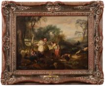 Attributed to Henry Shirley [c.1836-1870]- The Water Carriers:- oil on canvas 29 x 39cm.