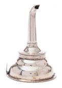 A George III silver wine funnel, maker I.