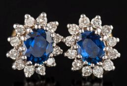A pair of modern 18ct gold,