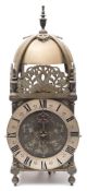 William Gray, London, a contemporary brass lantern clock: the thirty-hour,