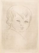European School early 20th Century- Head of a child:- etching,