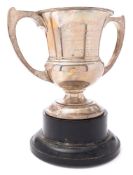 A George V silver trophy cup, maker Alexander Clark & Co Ltd, Birmingham,