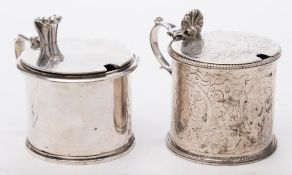 A Victorian silver salt, maker Arthur Sibley, London, 1858: crested,