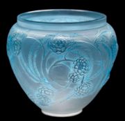 A Lalique vase: 'Nefliers': of oviform,