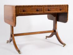 Edgar Collinge - Devon Guild Cabinet Maker A mahogany and satinwood crossbanded and inlaid sofa