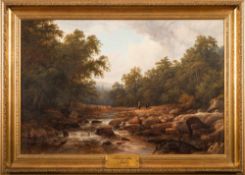 Thomas Baker of Leamington [1809-1869]- On The Usk at Trecastle;