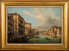 P. Guerena [19th Century Italian School]- The Grand Canal, Venice:- signed and inscribed P.
