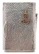 An Edward VII silver presentation cigarette case, maker James Bell & Louis Willmott, London,