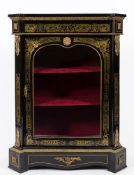 A 19th Century French ebonised and gilt metal mounted display cabinet:,